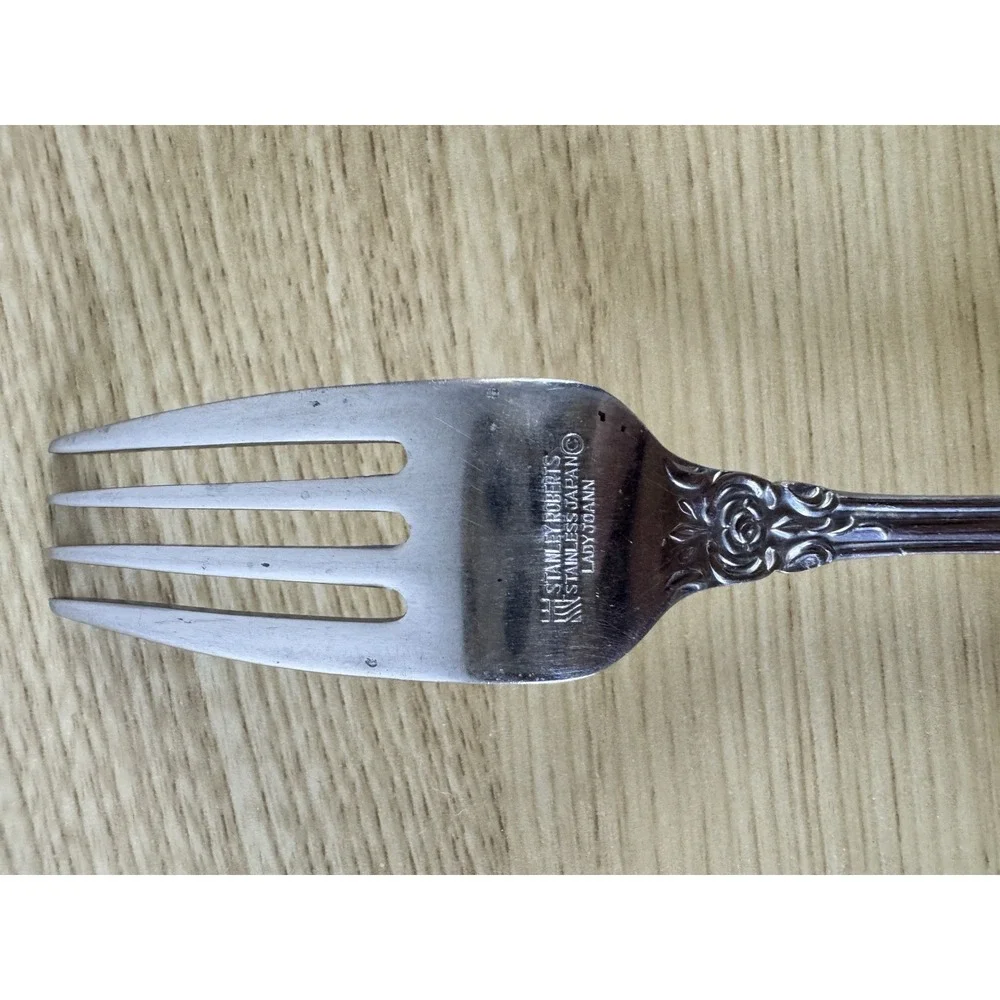 Vintage Stanley Roberts Lady JoAnn Dinner Forks Set of 4 Stainless Japan